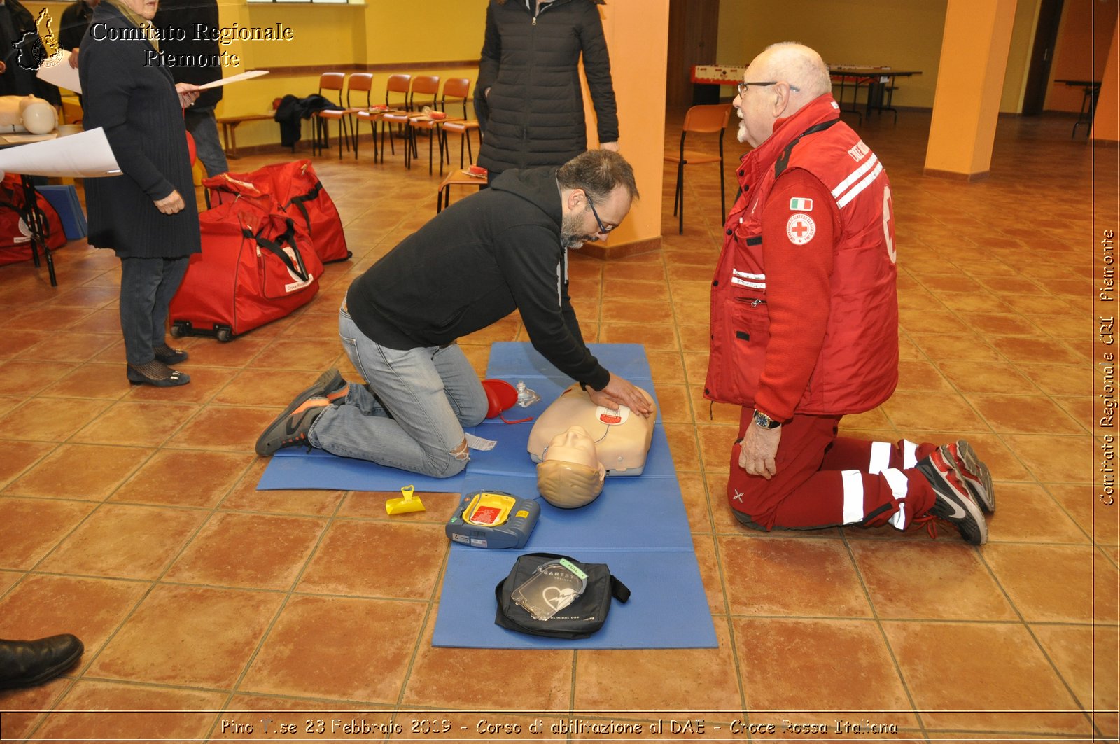 Pino T.se 23 Febbraio 2019 - Corso di abilitazione al DAE - Croce Rossa Italiana - Comitato Regionale del Piemonte