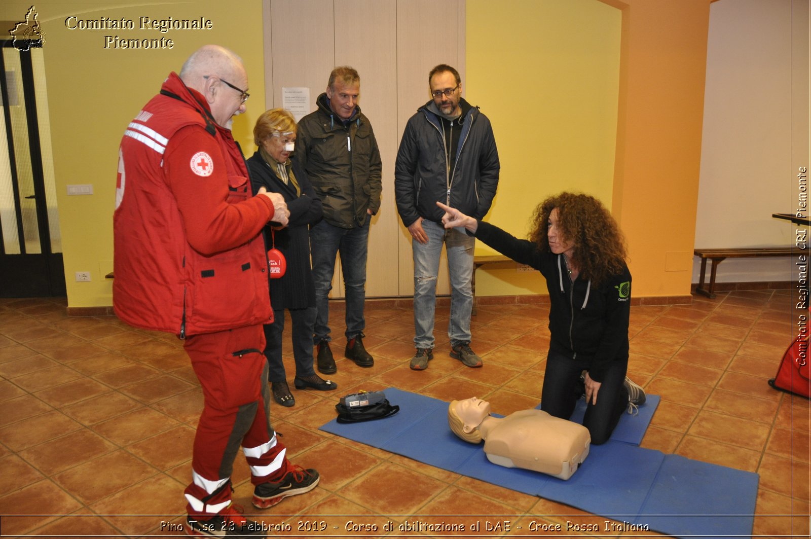 Pino T.se 23 Febbraio 2019 - Corso di abilitazione al DAE - Croce Rossa Italiana - Comitato Regionale del Piemonte