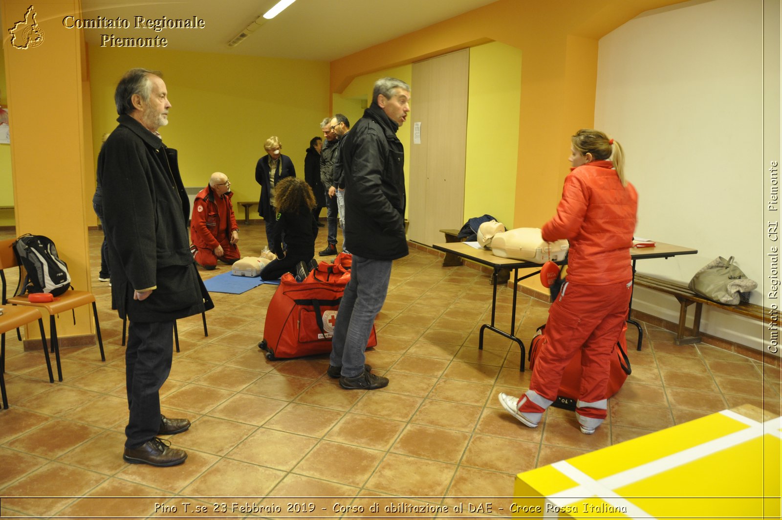 Pino T.se 23 Febbraio 2019 - Corso di abilitazione al DAE - Croce Rossa Italiana - Comitato Regionale del Piemonte