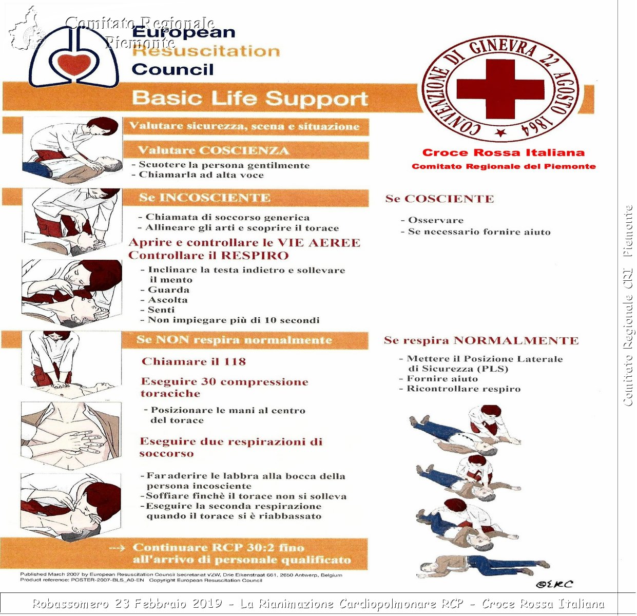 Robassomero 23 Febbraio 2019 - La Rianimazione Cardiopolmonare RCP - Croce Rossa Italiana - Comitato Regionale del Piemonte