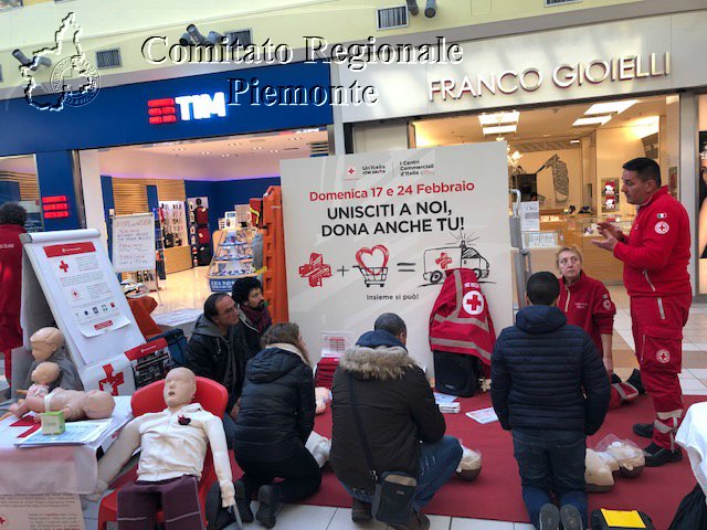 Torino 24 Febbraio 2019 - 2 Appuntamento con i Centri Commerciali - Croce Rossa Italiana - Comitato Regionale del Piemonte