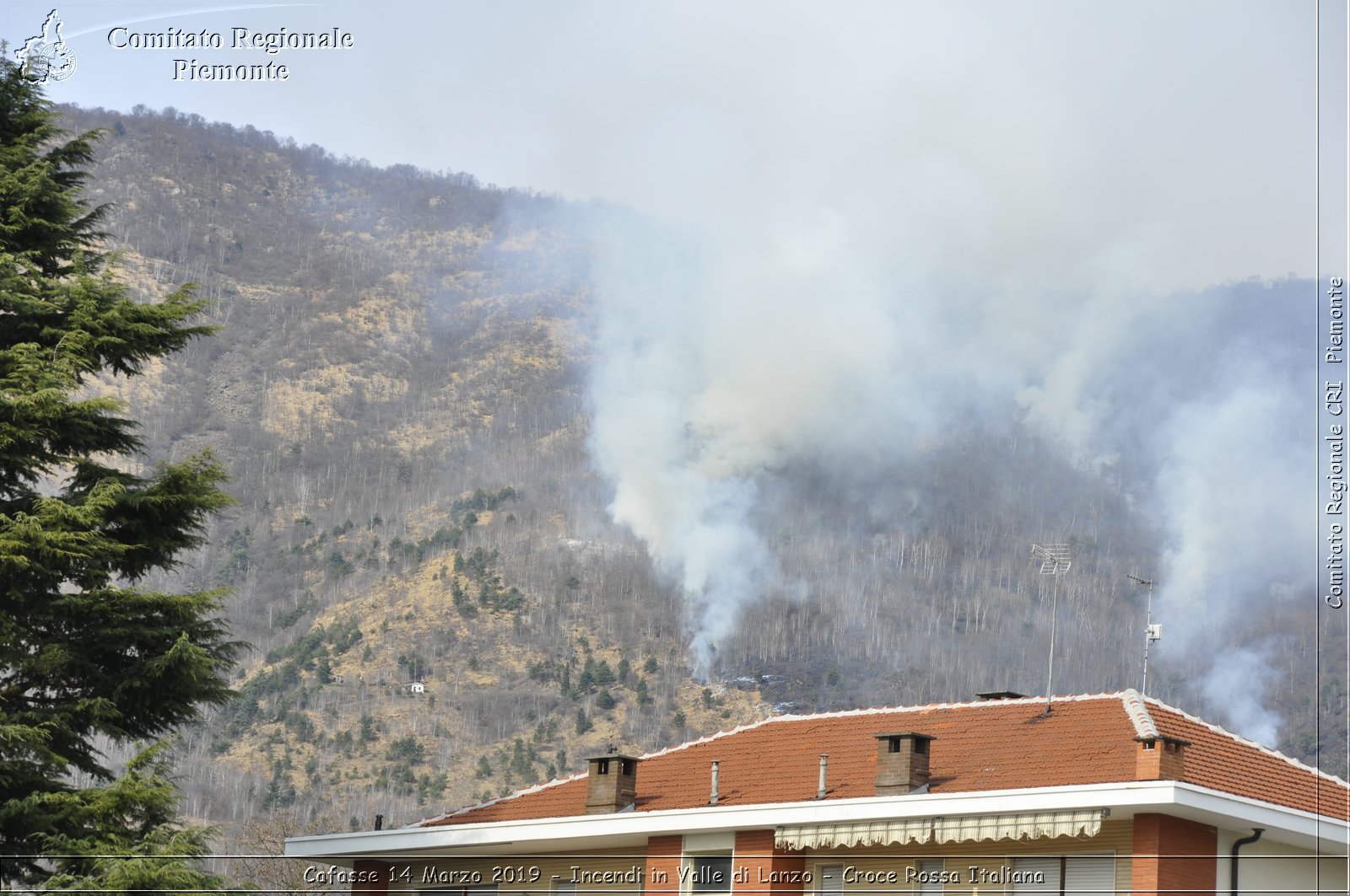 Cafasse 14 Marzo 2019 - Incendi in Valle di Lanzo - Croce Rossa Italiana - Comitato Regionale del Piemonte