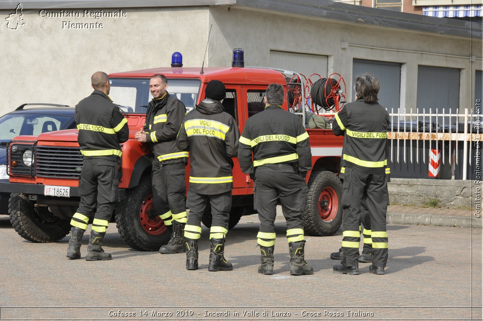 Cafasse 14 Marzo 2019 - Incendi in Valle di Lanzo - Croce Rossa Italiana - Comitato Regionale del Piemonte