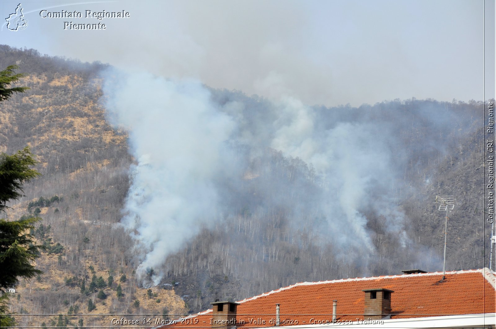 Cafasse 14 Marzo 2019 - Incendi in Valle di Lanzo - Croce Rossa Italiana - Comitato Regionale del Piemonte