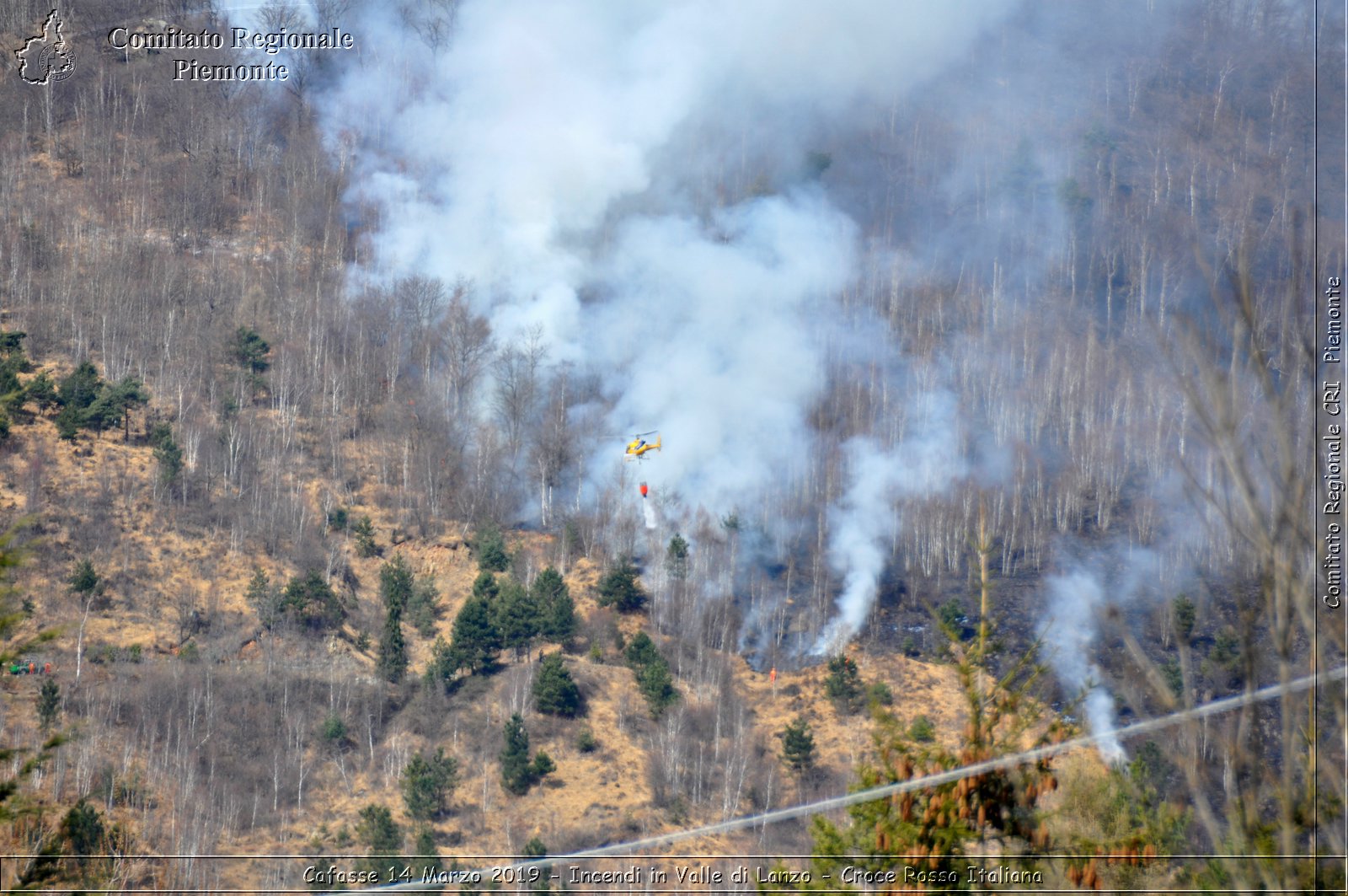 Cafasse 14 Marzo 2019 - Incendi in Valle di Lanzo - Croce Rossa Italiana - Comitato Regionale del Piemonte