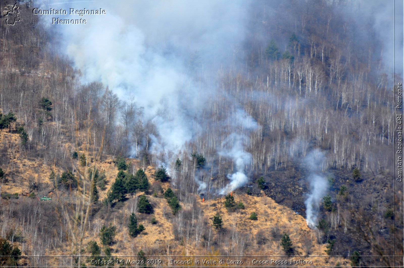 Cafasse 14 Marzo 2019 - Incendi in Valle di Lanzo - Croce Rossa Italiana - Comitato Regionale del Piemonte