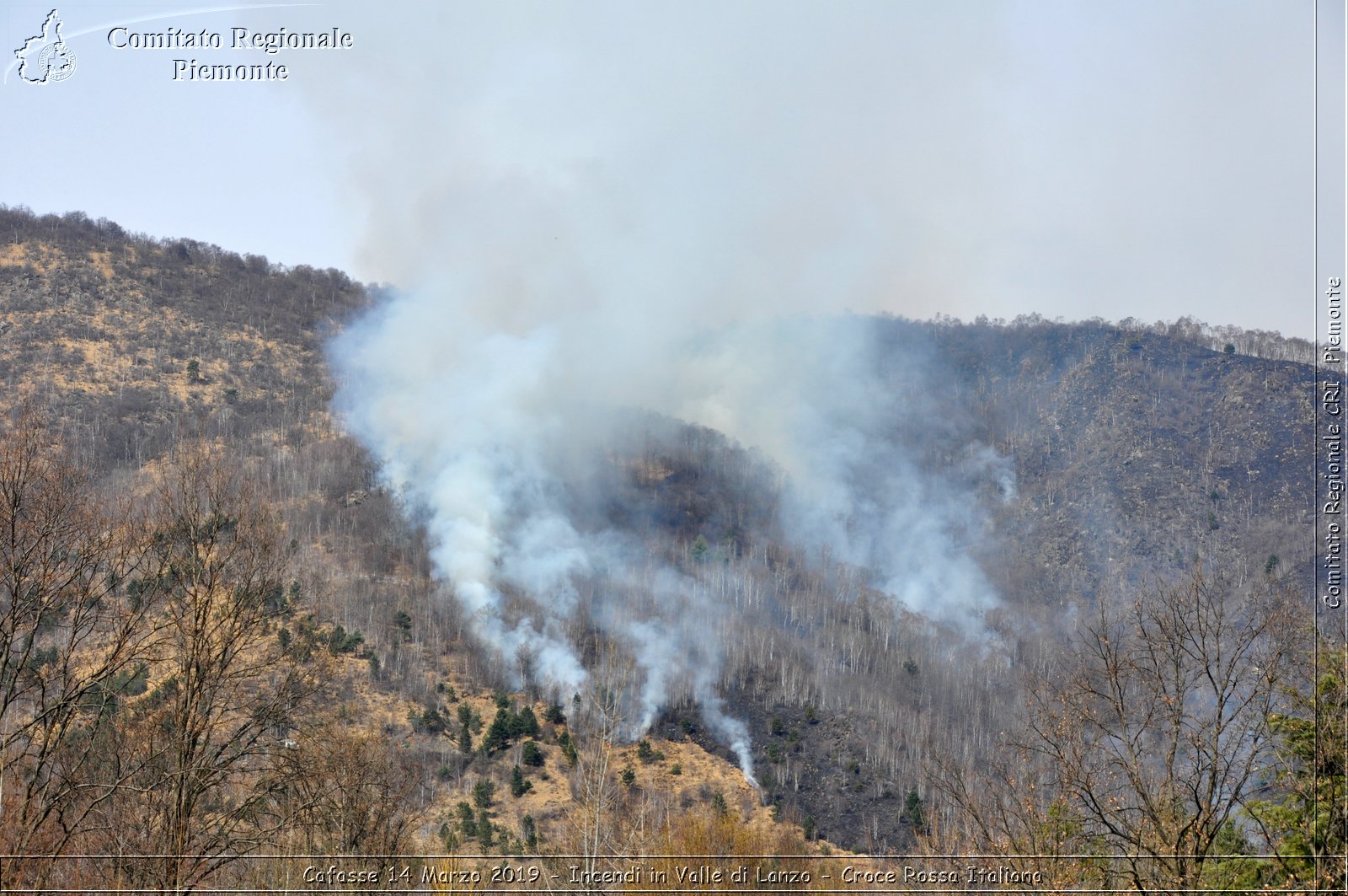 Cafasse 14 Marzo 2019 - Incendi in Valle di Lanzo - Croce Rossa Italiana - Comitato Regionale del Piemonte