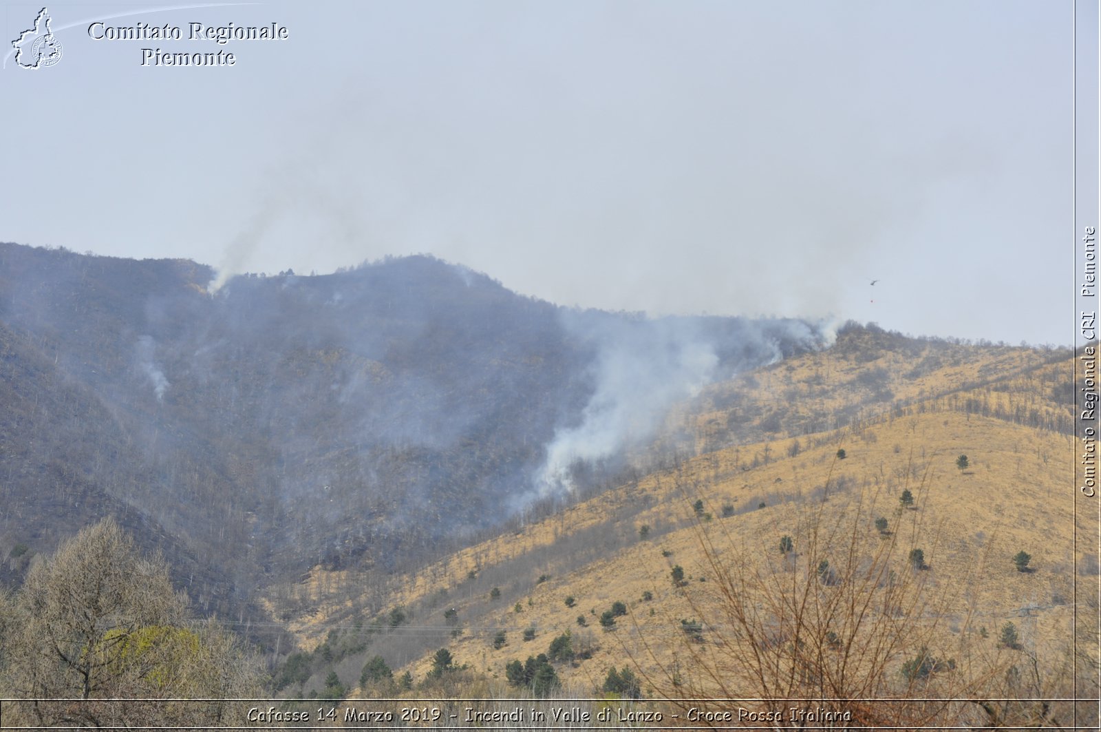 Cafasse 14 Marzo 2019 - Incendi in Valle di Lanzo - Croce Rossa Italiana - Comitato Regionale del Piemonte