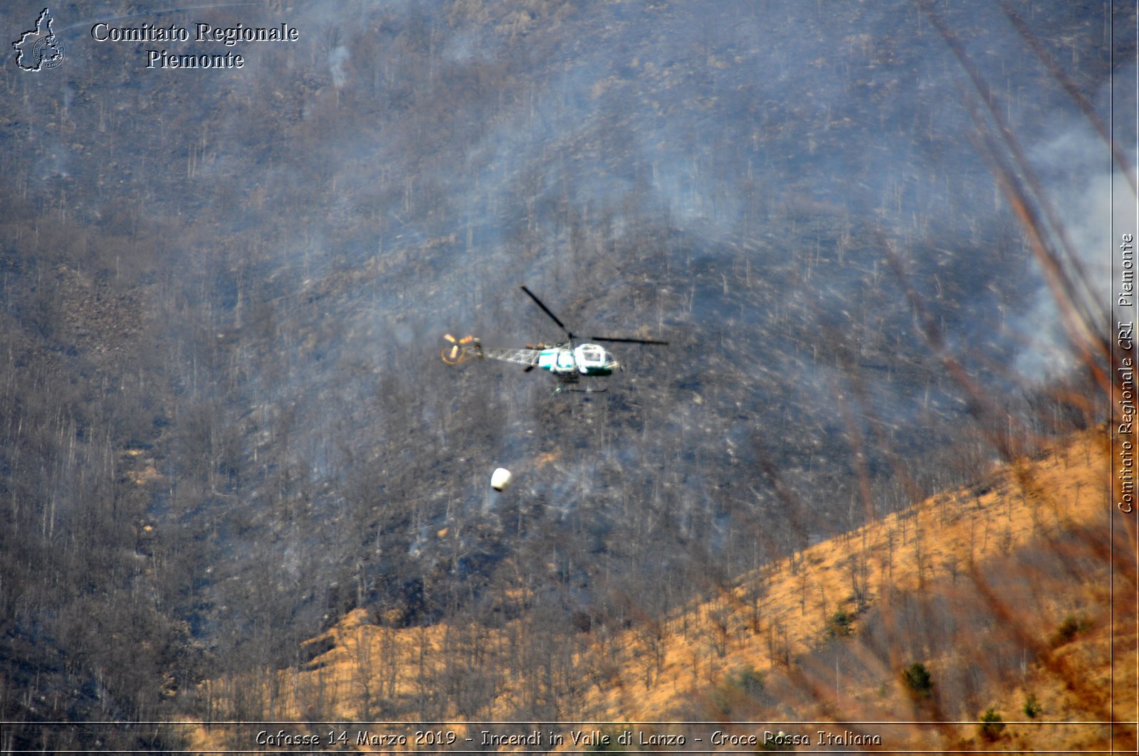 Cafasse 14 Marzo 2019 - Incendi in Valle di Lanzo - Croce Rossa Italiana - Comitato Regionale del Piemonte