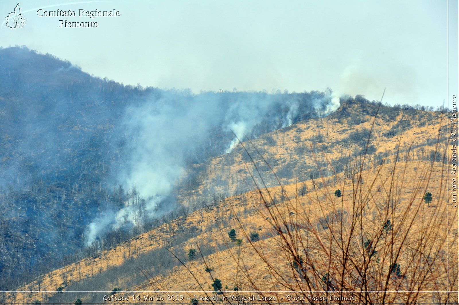 Cafasse 14 Marzo 2019 - Incendi in Valle di Lanzo - Croce Rossa Italiana - Comitato Regionale del Piemonte