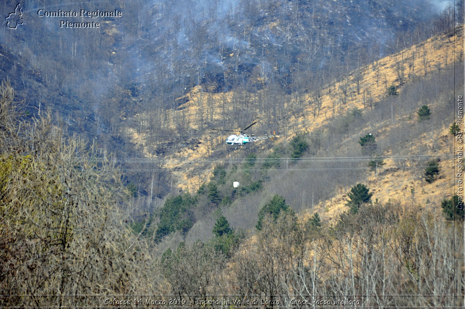 Cafasse 14 Marzo 2019 - Incendi in Valle di Lanzo - Croce Rossa Italiana - Comitato Regionale del Piemonte