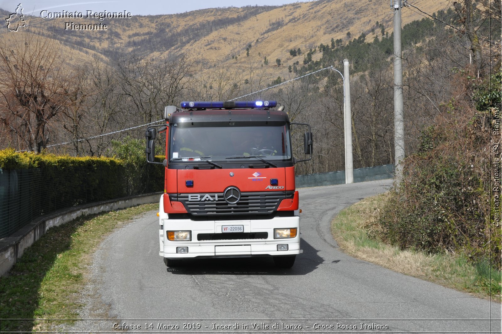 Cafasse 14 Marzo 2019 - Incendi in Valle di Lanzo - Croce Rossa Italiana - Comitato Regionale del Piemonte