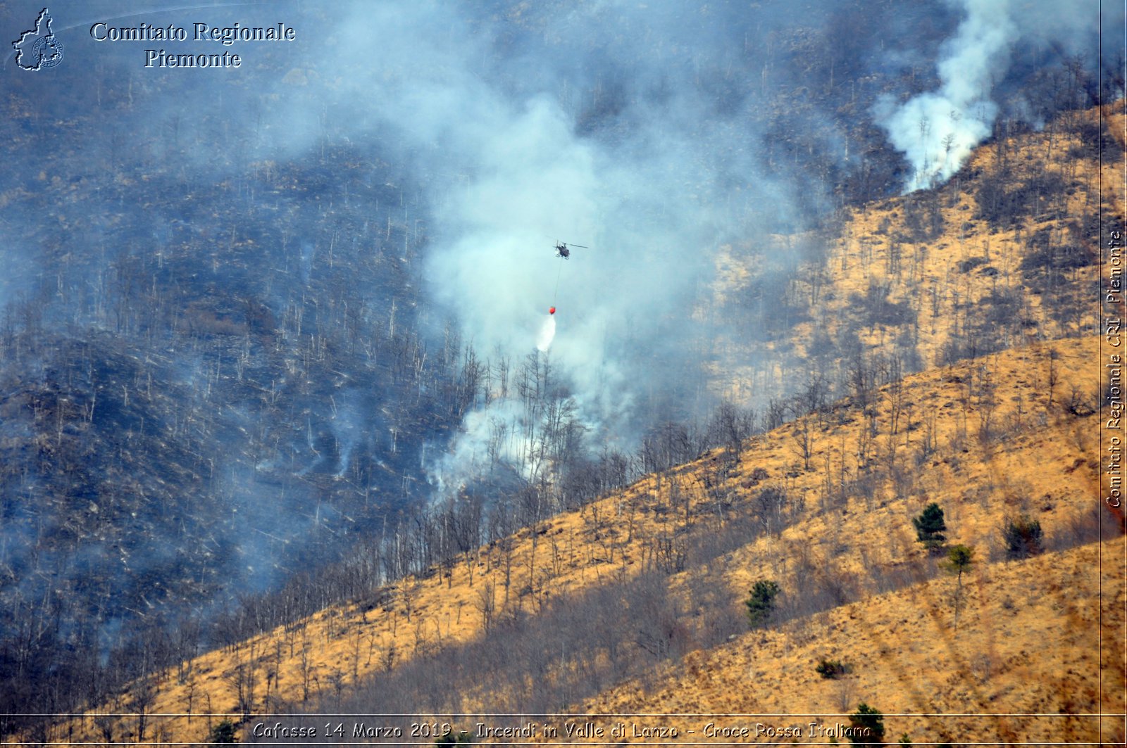 Cafasse 14 Marzo 2019 - Incendi in Valle di Lanzo - Croce Rossa Italiana - Comitato Regionale del Piemonte