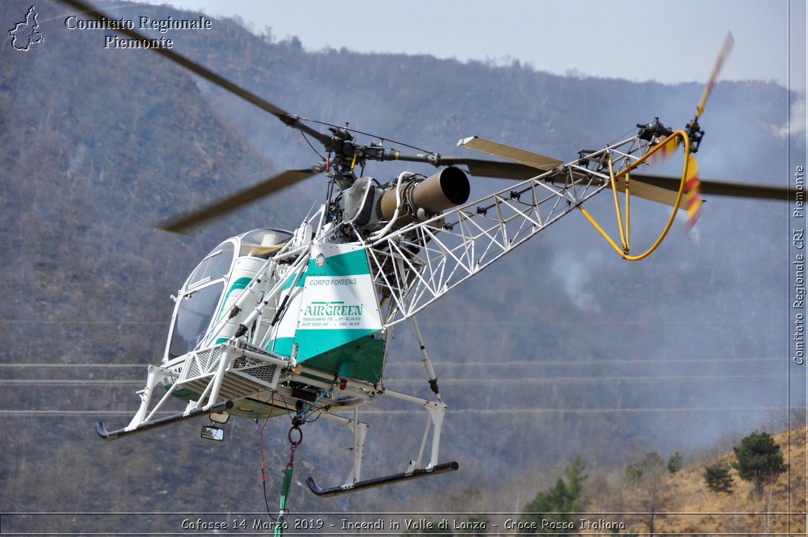 Cafasse 14 Marzo 2019 - Incendi in Valle di Lanzo - Croce Rossa Italiana - Comitato Regionale del Piemonte