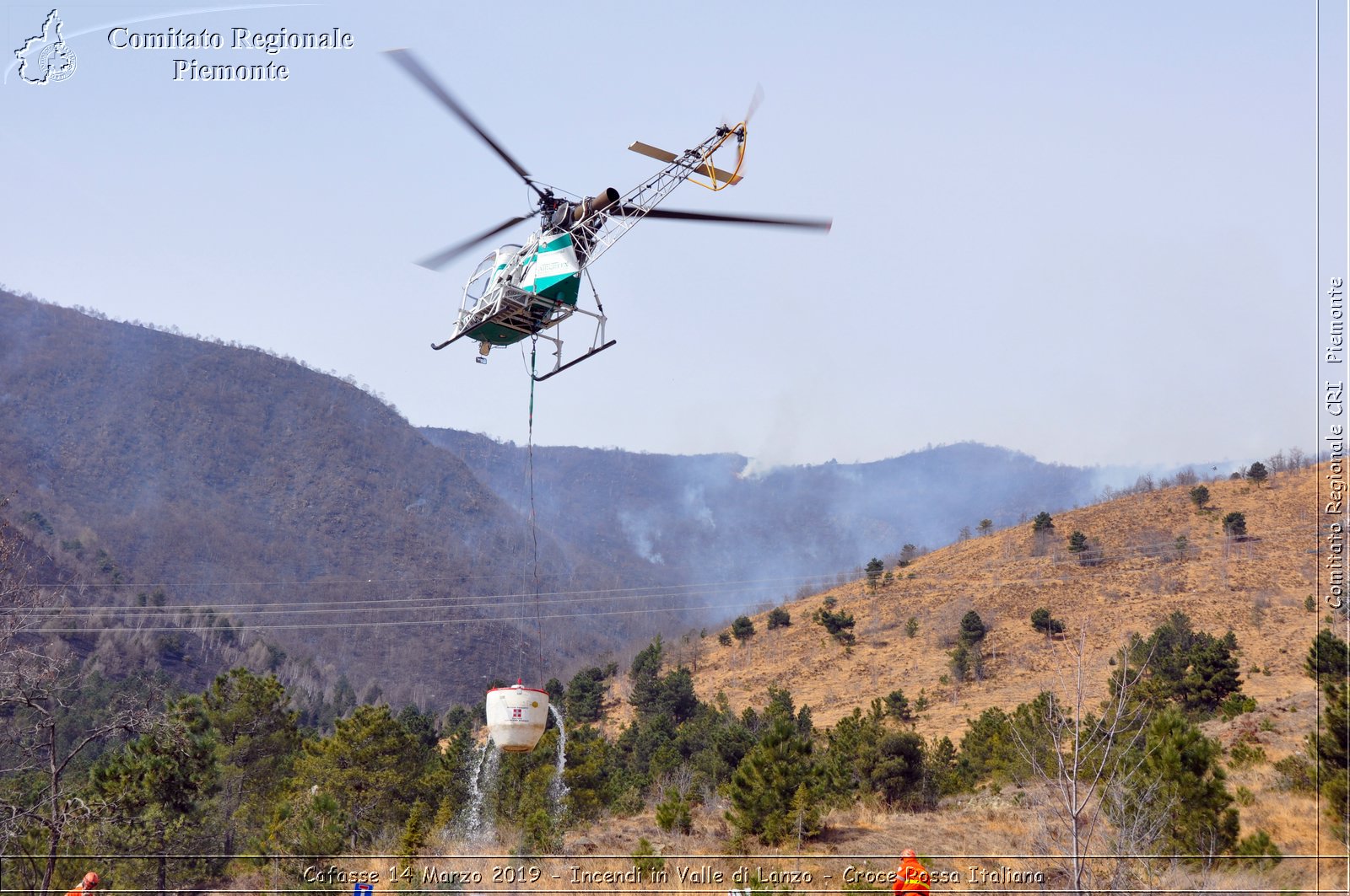 Cafasse 14 Marzo 2019 - Incendi in Valle di Lanzo - Croce Rossa Italiana - Comitato Regionale del Piemonte