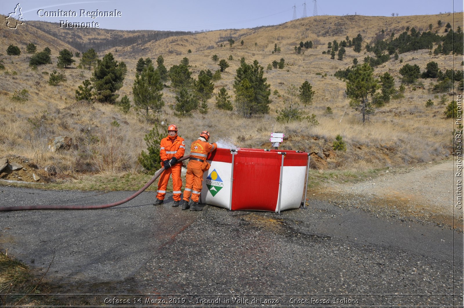 Cafasse 14 Marzo 2019 - Incendi in Valle di Lanzo - Croce Rossa Italiana - Comitato Regionale del Piemonte