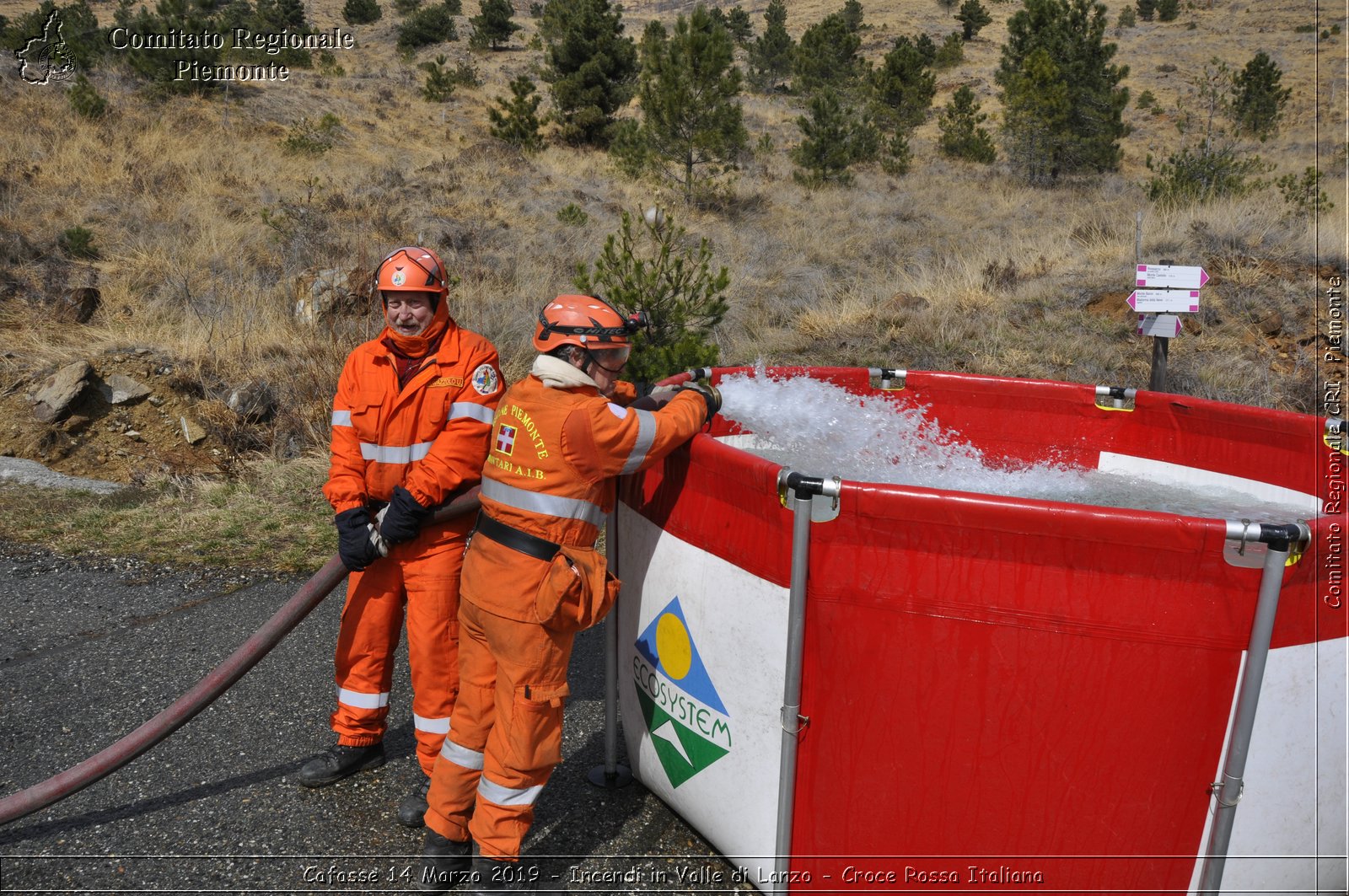 Cafasse 14 Marzo 2019 - Incendi in Valle di Lanzo - Croce Rossa Italiana - Comitato Regionale del Piemonte