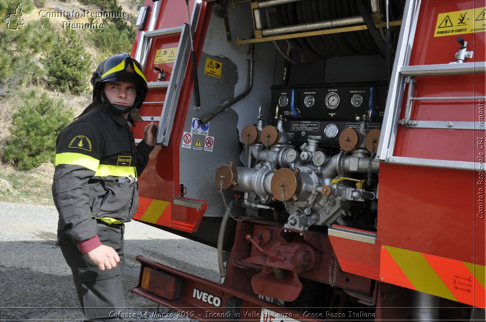 Cafasse 14 Marzo 2019 - Incendi in Valle di Lanzo - Croce Rossa Italiana - Comitato Regionale del Piemonte