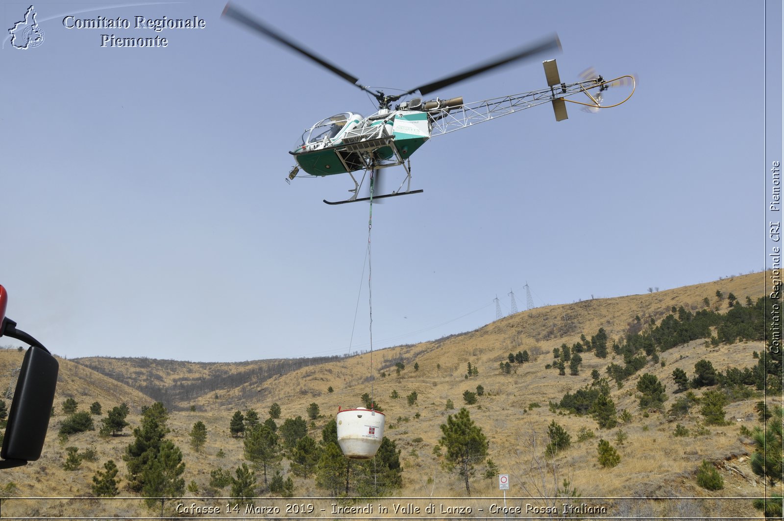 Cafasse 14 Marzo 2019 - Incendi in Valle di Lanzo - Croce Rossa Italiana - Comitato Regionale del Piemonte