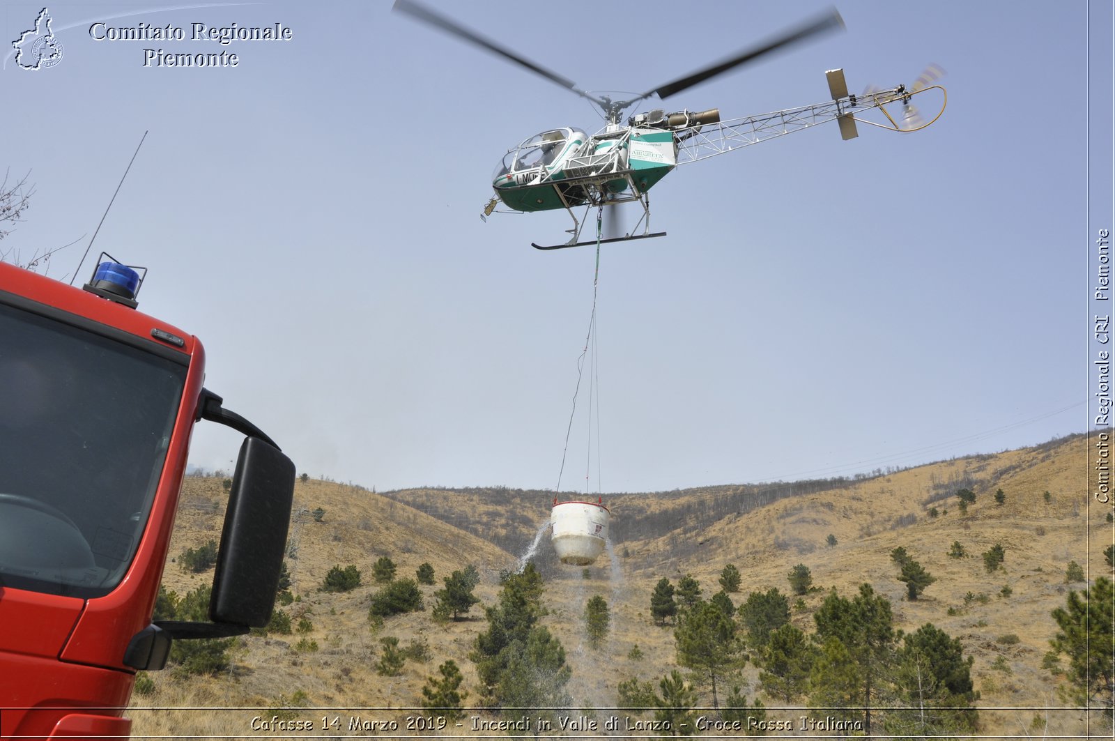 Cafasse 14 Marzo 2019 - Incendi in Valle di Lanzo - Croce Rossa Italiana - Comitato Regionale del Piemonte