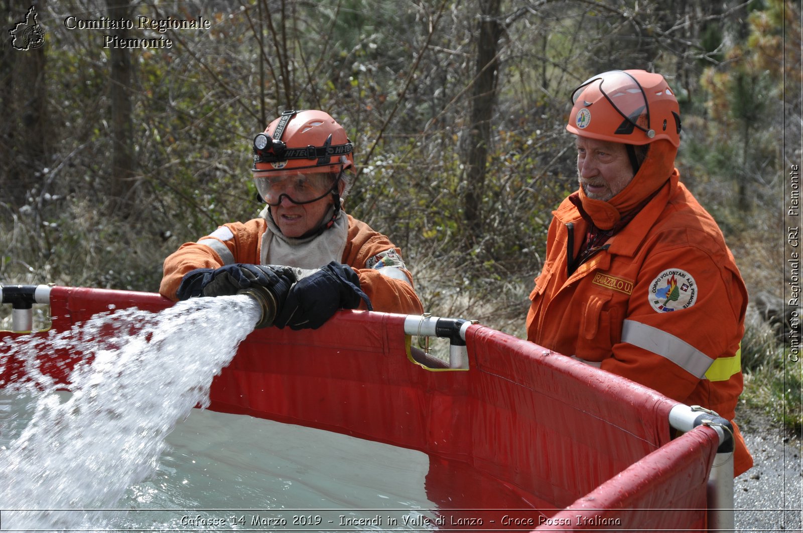 Cafasse 14 Marzo 2019 - Incendi in Valle di Lanzo - Croce Rossa Italiana - Comitato Regionale del Piemonte