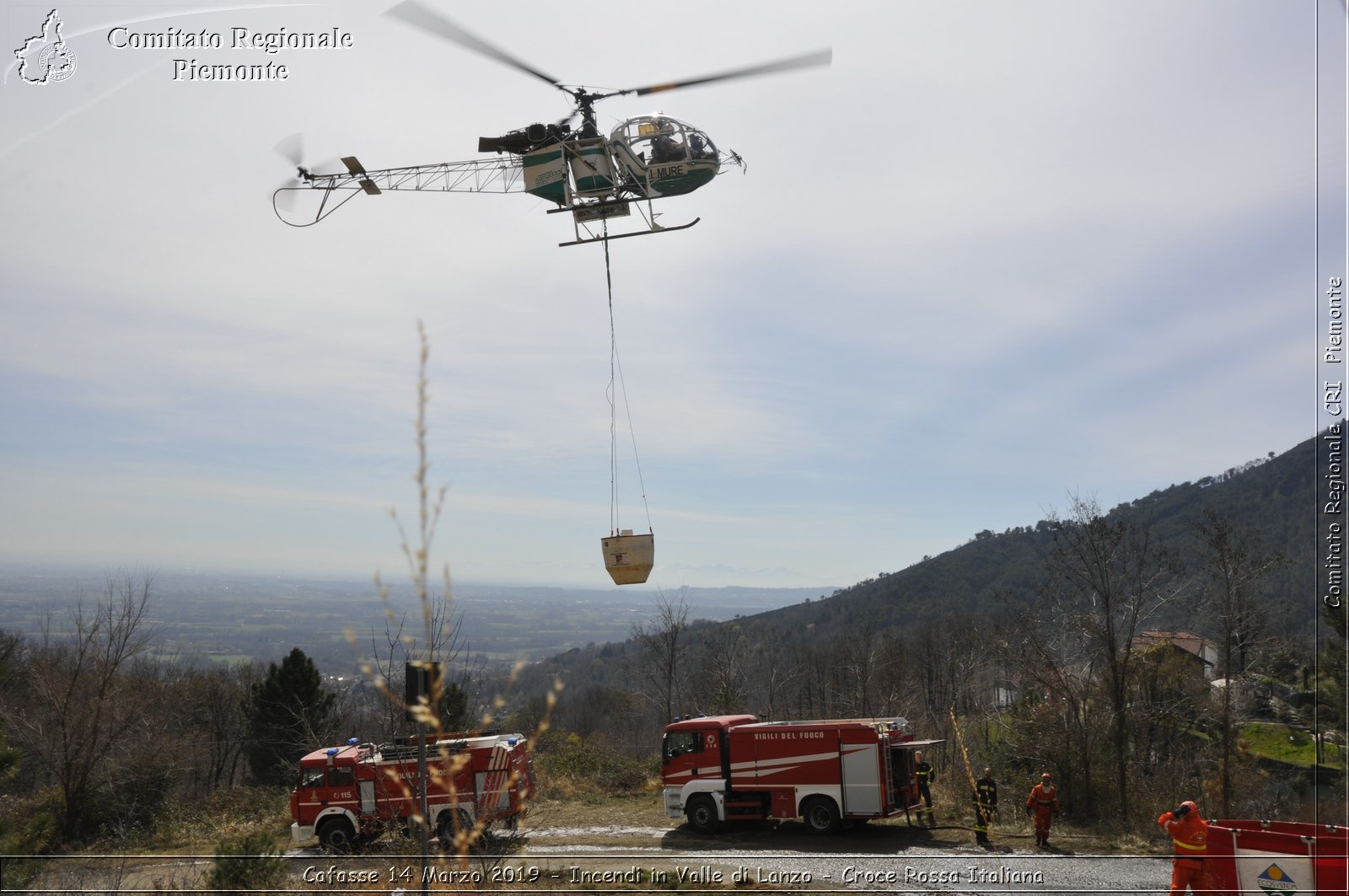 Cafasse 14 Marzo 2019 - Incendi in Valle di Lanzo - Croce Rossa Italiana - Comitato Regionale del Piemonte