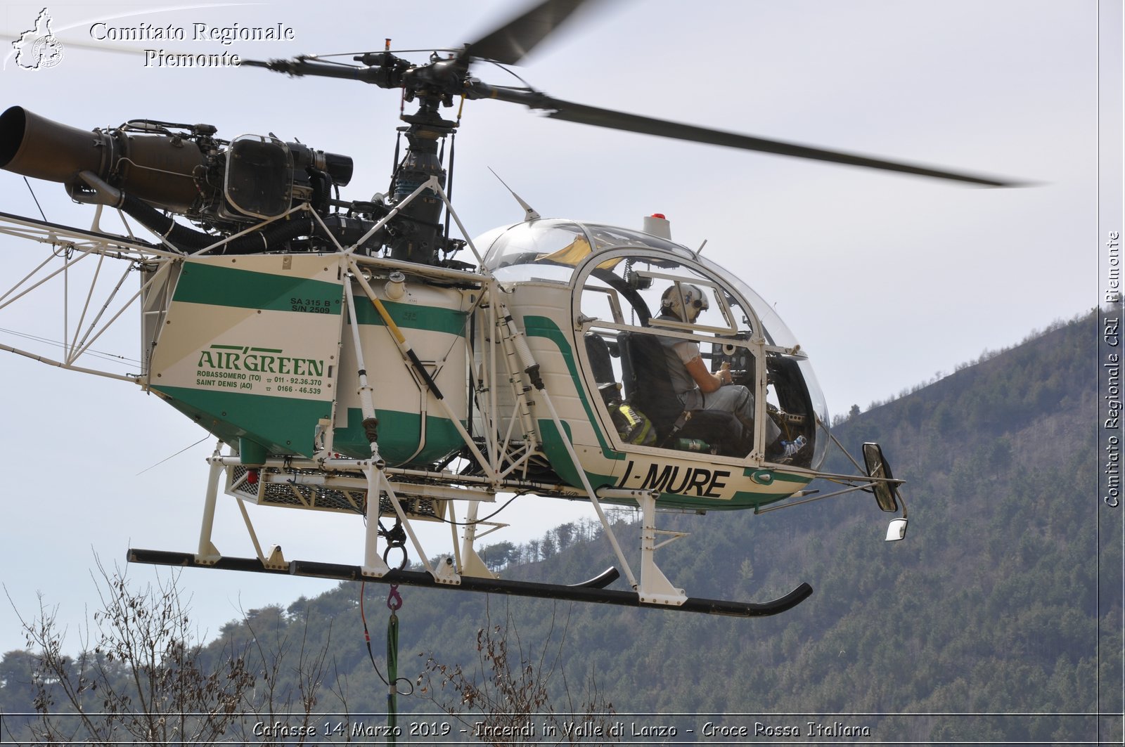 Cafasse 14 Marzo 2019 - Incendi in Valle di Lanzo - Croce Rossa Italiana - Comitato Regionale del Piemonte