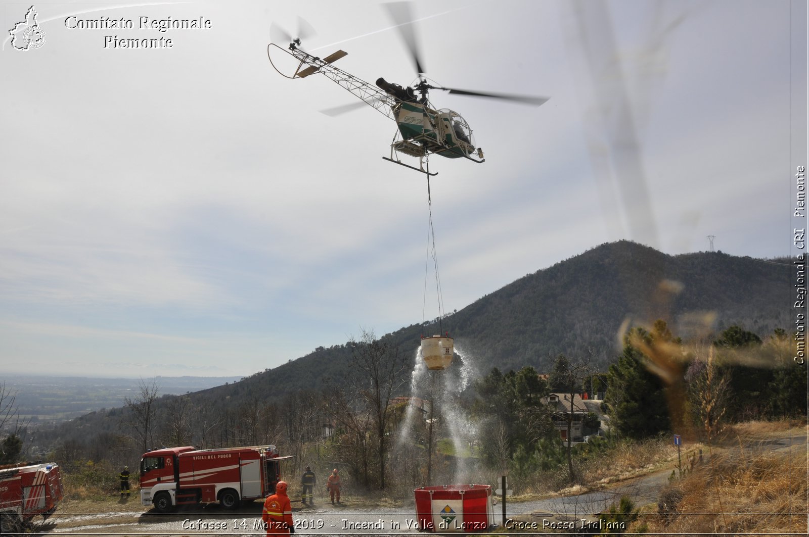 Cafasse 14 Marzo 2019 - Incendi in Valle di Lanzo - Croce Rossa Italiana - Comitato Regionale del Piemonte