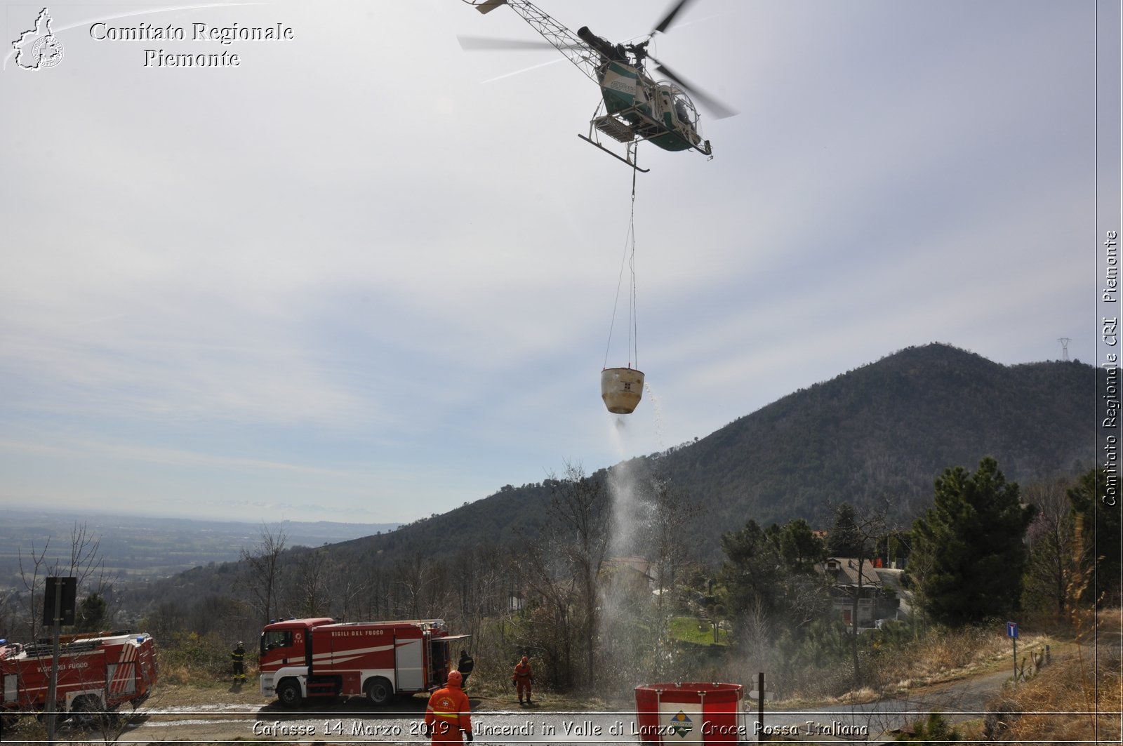 Cafasse 14 Marzo 2019 - Incendi in Valle di Lanzo - Croce Rossa Italiana - Comitato Regionale del Piemonte