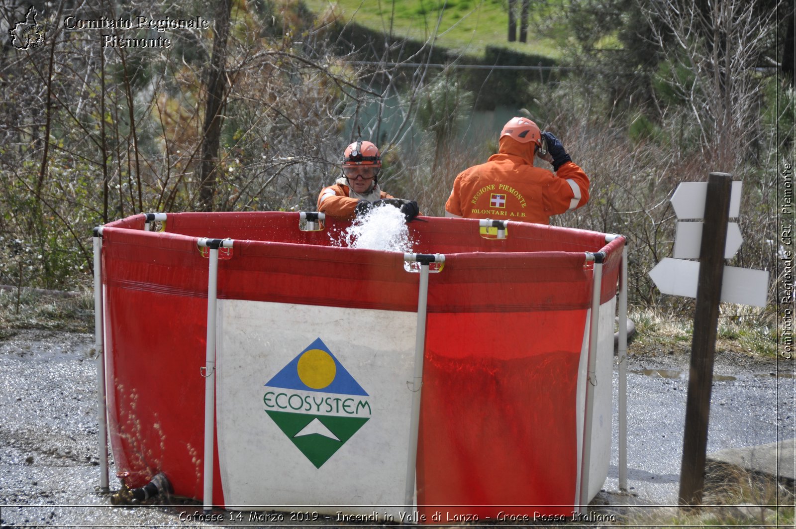 Cafasse 14 Marzo 2019 - Incendi in Valle di Lanzo - Croce Rossa Italiana - Comitato Regionale del Piemonte