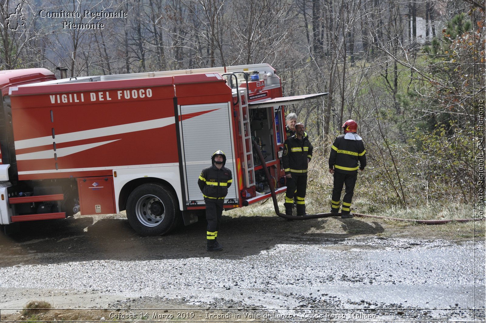 Cafasse 14 Marzo 2019 - Incendi in Valle di Lanzo - Croce Rossa Italiana - Comitato Regionale del Piemonte