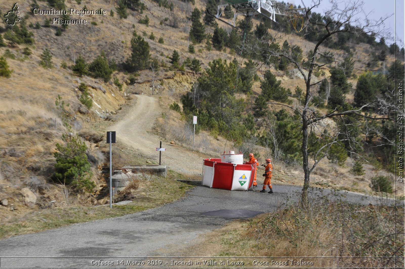 Cafasse 14 Marzo 2019 - Incendi in Valle di Lanzo - Croce Rossa Italiana - Comitato Regionale del Piemonte