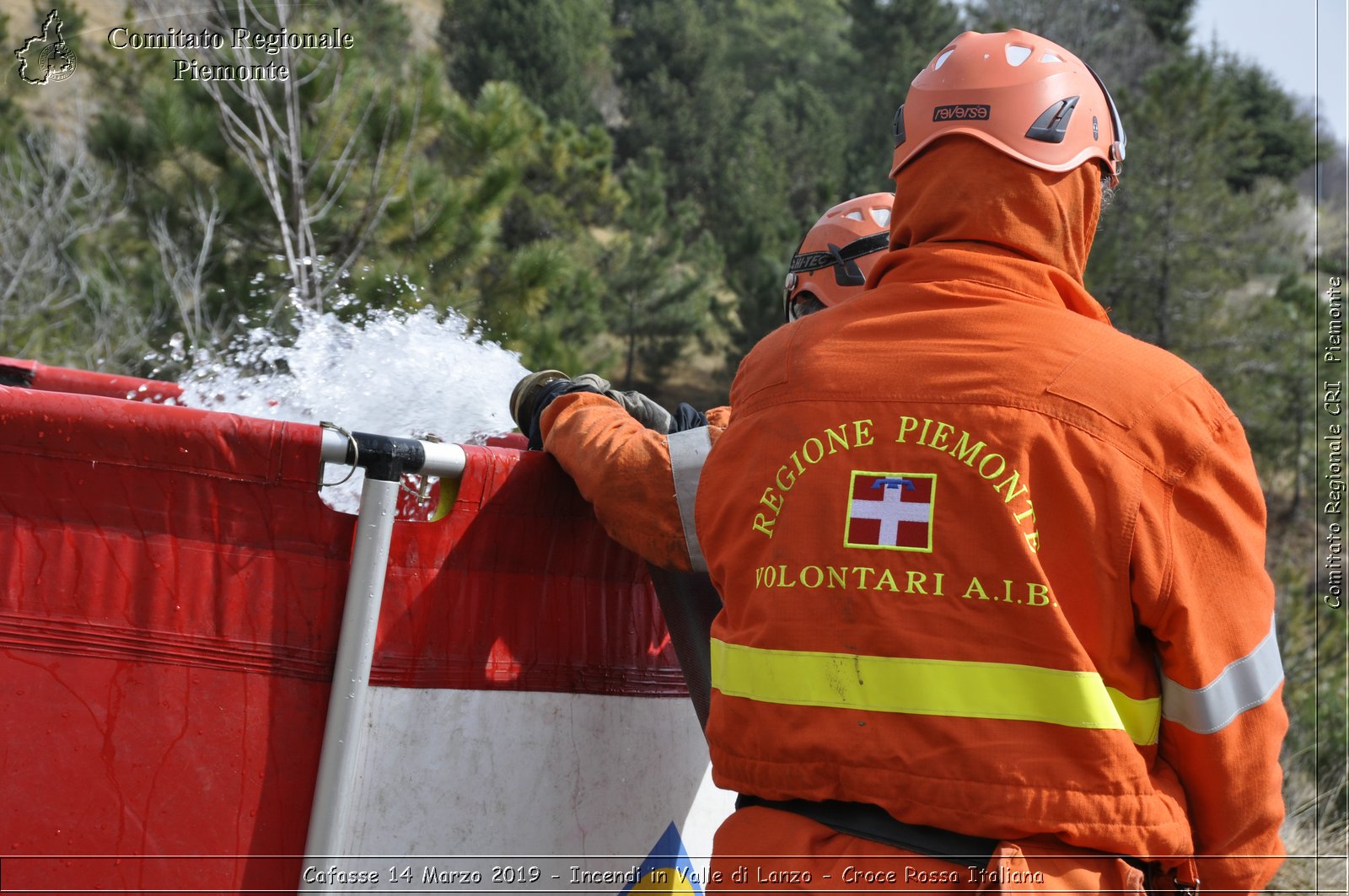 Cafasse 14 Marzo 2019 - Incendi in Valle di Lanzo - Croce Rossa Italiana - Comitato Regionale del Piemonte