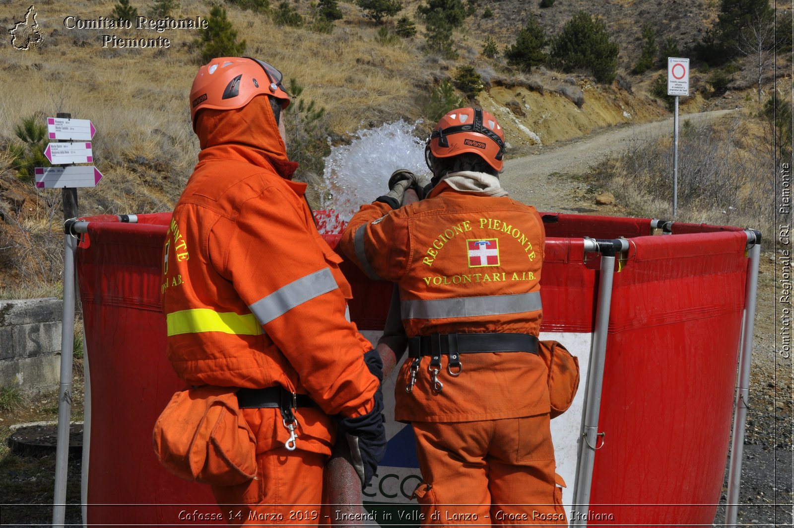 Cafasse 14 Marzo 2019 - Incendi in Valle di Lanzo - Croce Rossa Italiana - Comitato Regionale del Piemonte