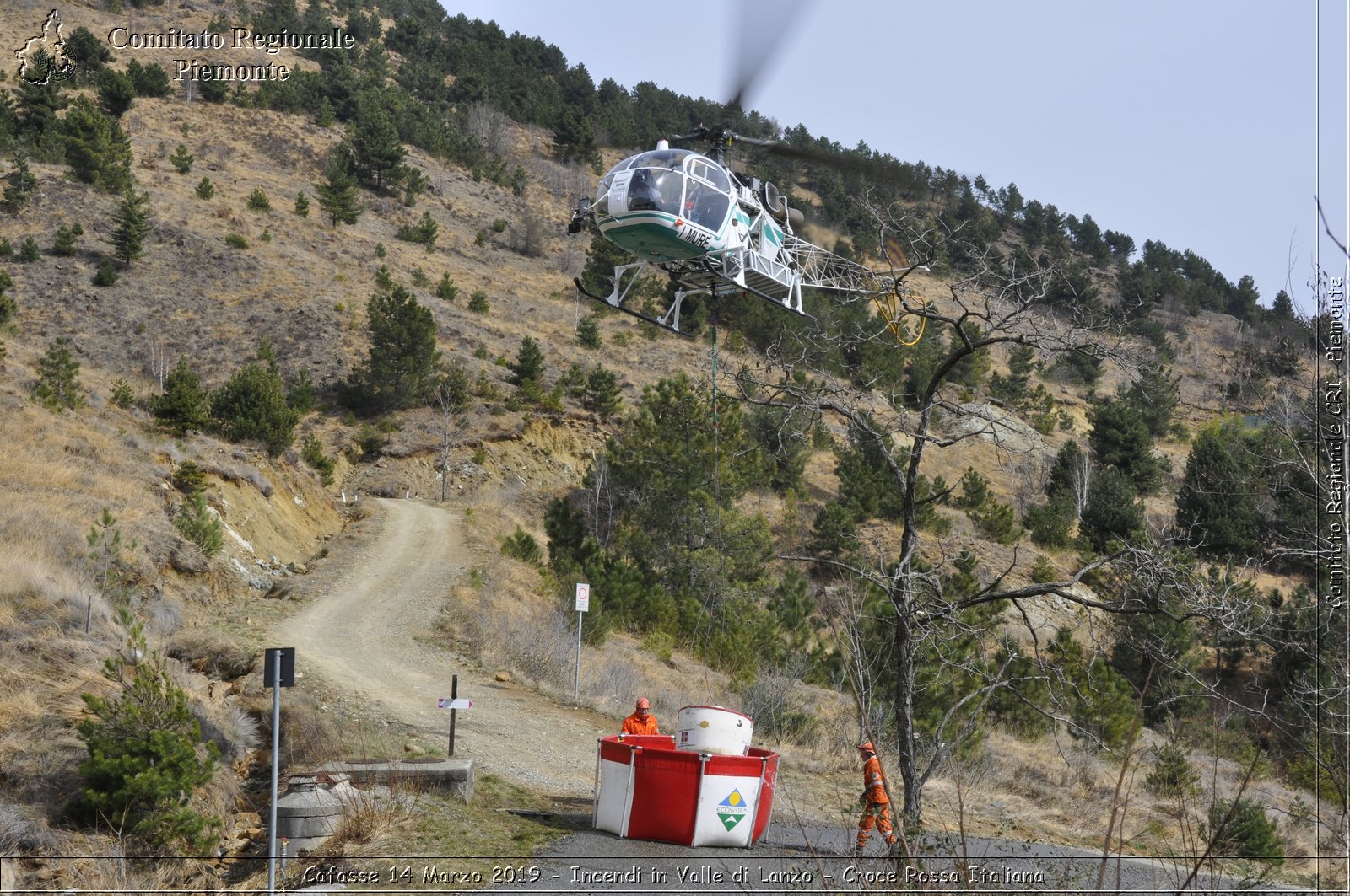 Cafasse 14 Marzo 2019 - Incendi in Valle di Lanzo - Croce Rossa Italiana - Comitato Regionale del Piemonte