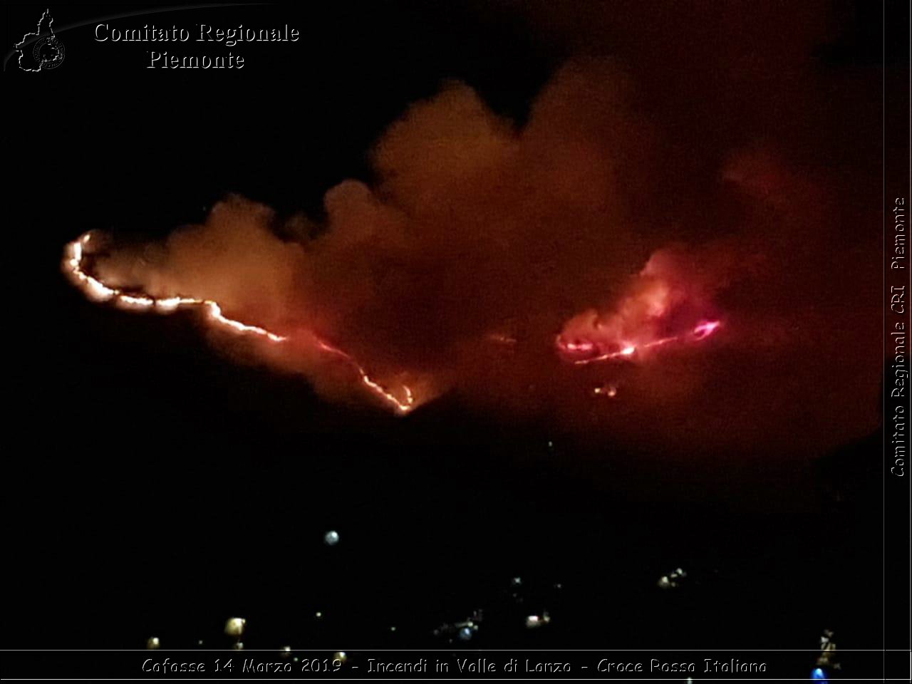 Cafasse 14 Marzo 2019 - Incendi in Valle di Lanzo - Croce Rossa Italiana - Comitato Regionale del Piemonte