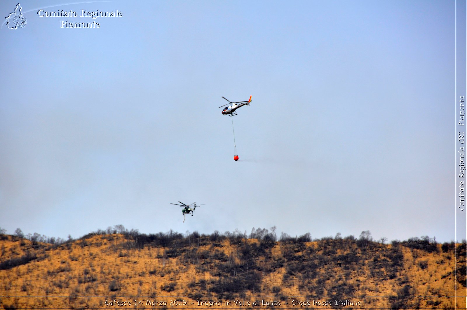 Cafasse 14 Marzo 2019 - Incendi in Valle di Lanzo - Croce Rossa Italiana - Comitato Regionale del Piemonte