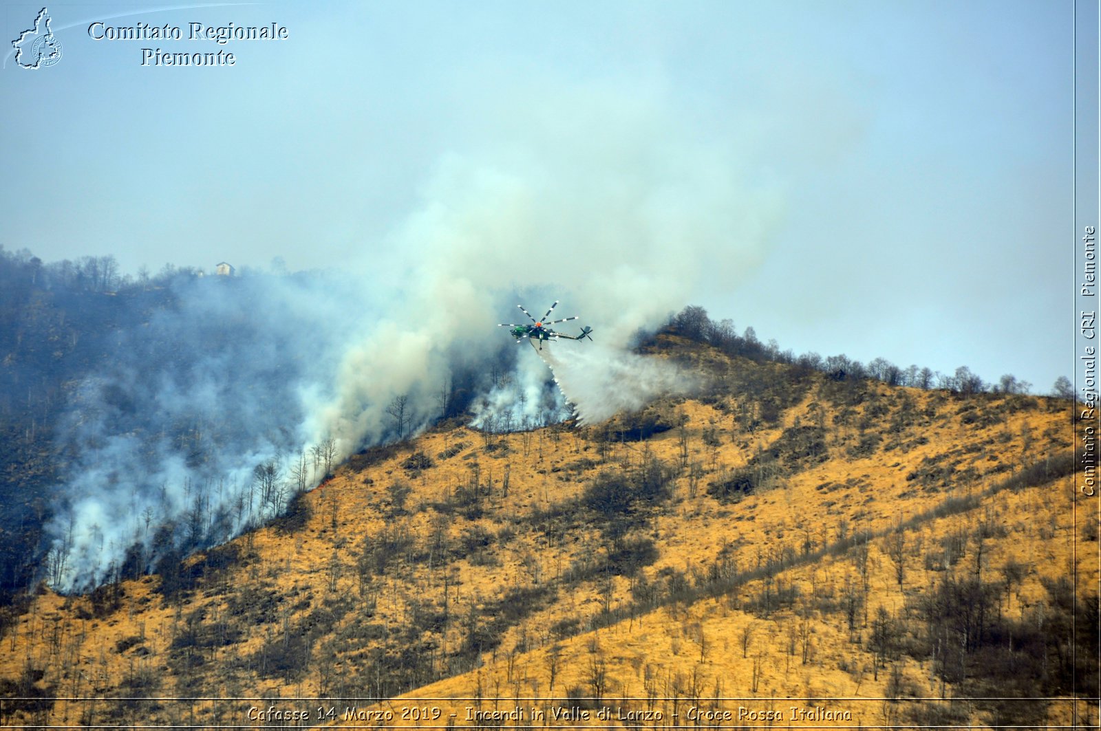 Cafasse 14 Marzo 2019 - Incendi in Valle di Lanzo - Croce Rossa Italiana - Comitato Regionale del Piemonte