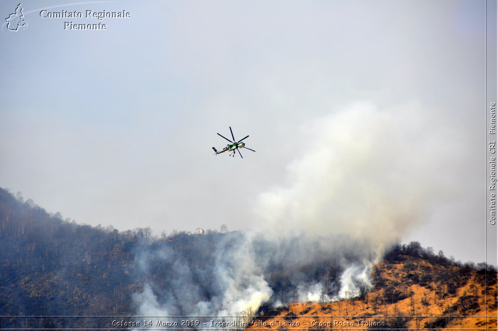 Cafasse 14 Marzo 2019 - Incendi in Valle di Lanzo - Croce Rossa Italiana - Comitato Regionale del Piemonte