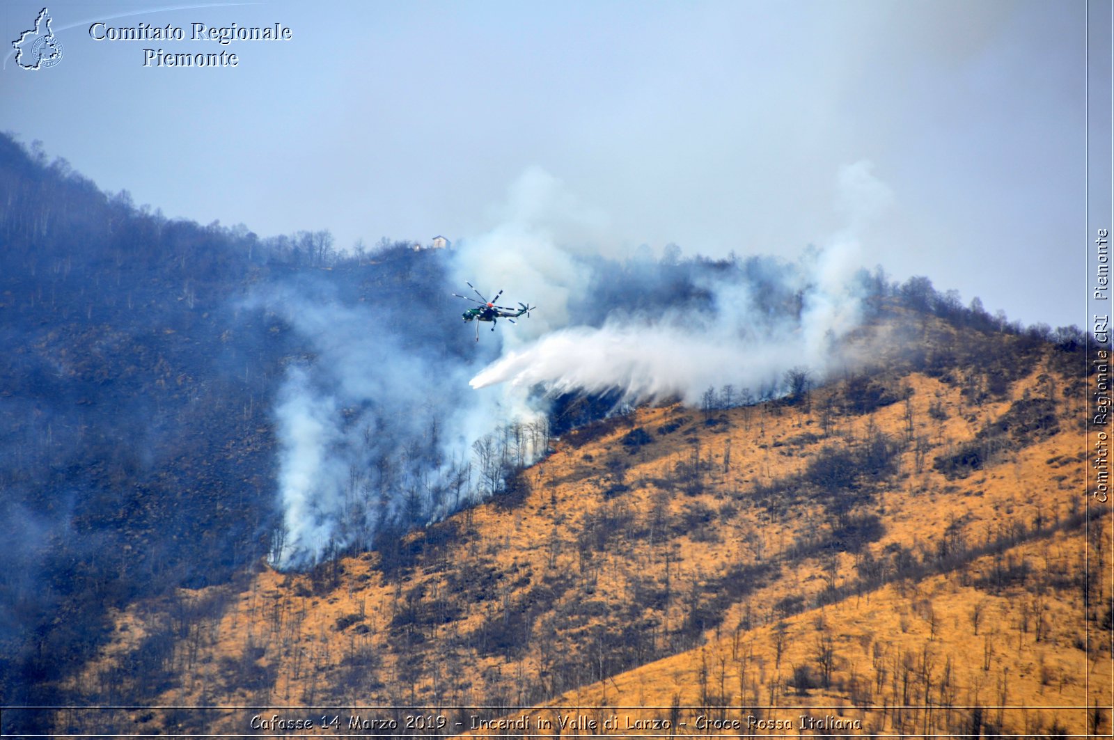 Cafasse 14 Marzo 2019 - Incendi in Valle di Lanzo - Croce Rossa Italiana - Comitato Regionale del Piemonte