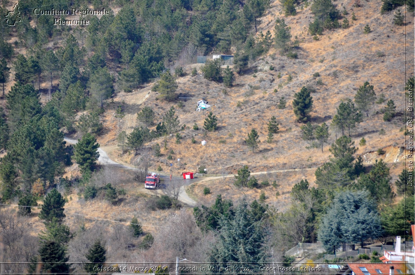 Cafasse 14 Marzo 2019 - Incendi in Valle di Lanzo - Croce Rossa Italiana - Comitato Regionale del Piemonte