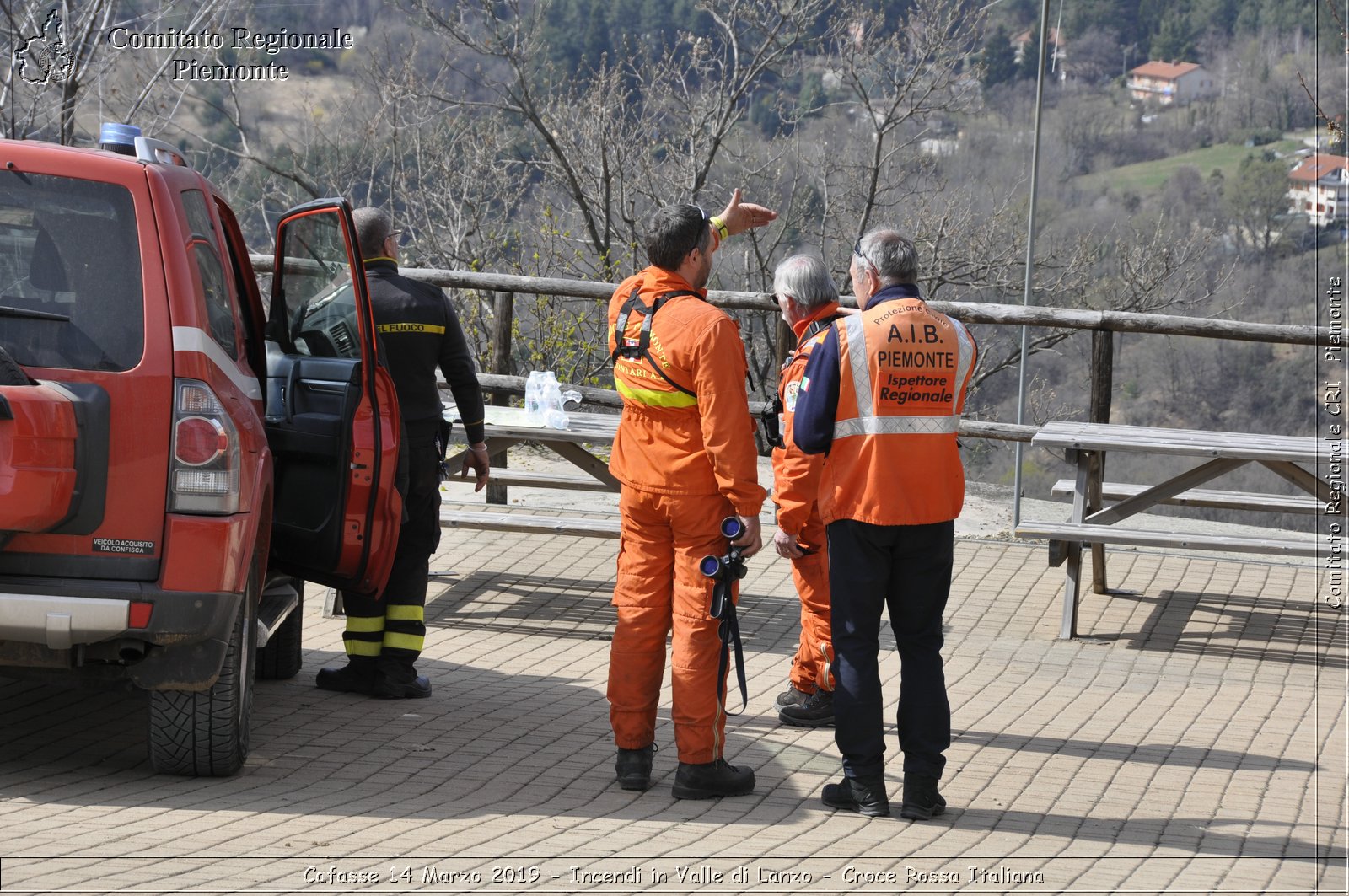 Cafasse 14 Marzo 2019 - Incendi in Valle di Lanzo - Croce Rossa Italiana - Comitato Regionale del Piemonte