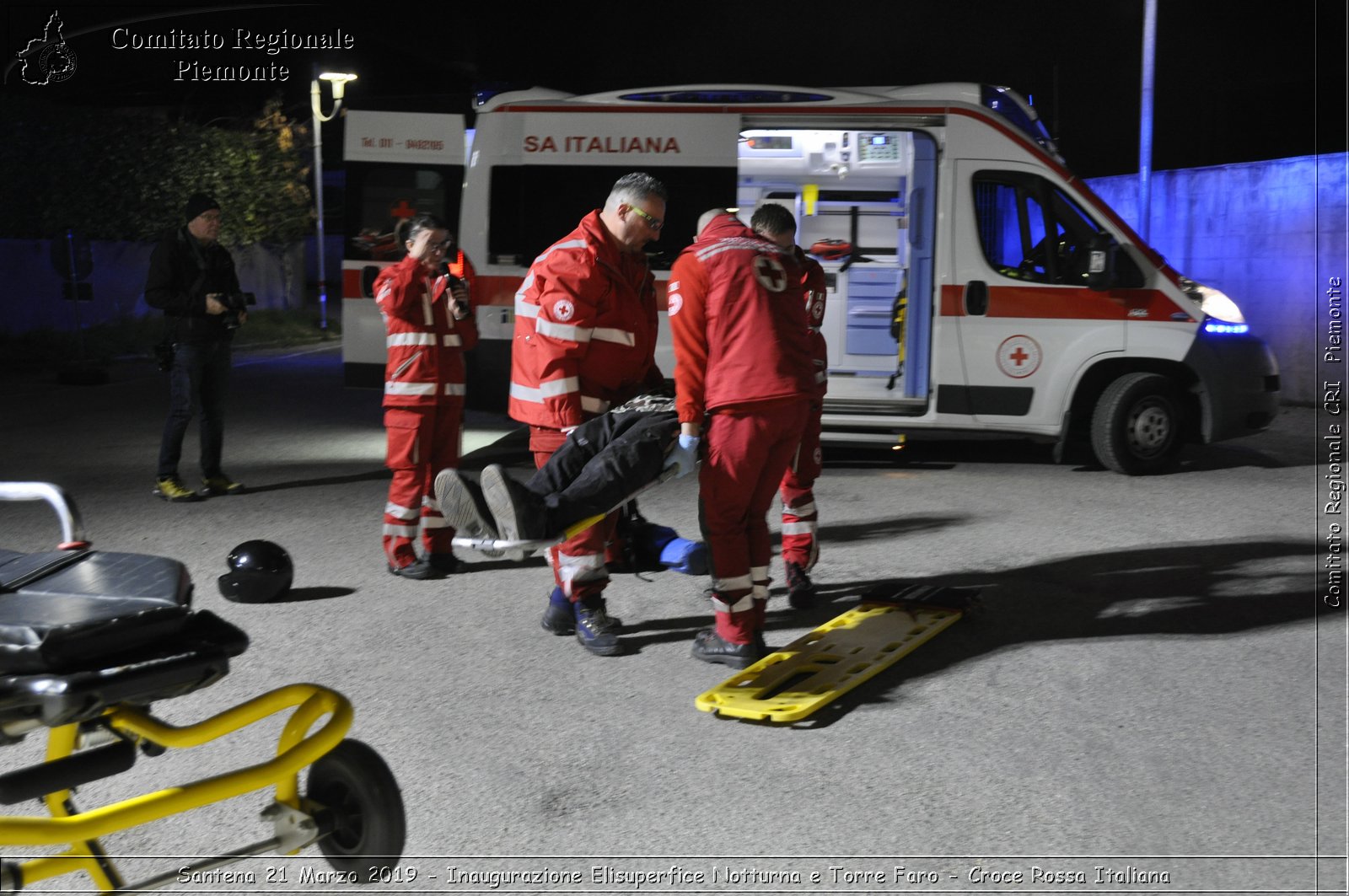 Santena 21 Marzo 2019 - Inaugurazione Elisuperfice Notturna e Torre Faro - Croce Rossa Italiana - Comitato Regionale del Piemonte