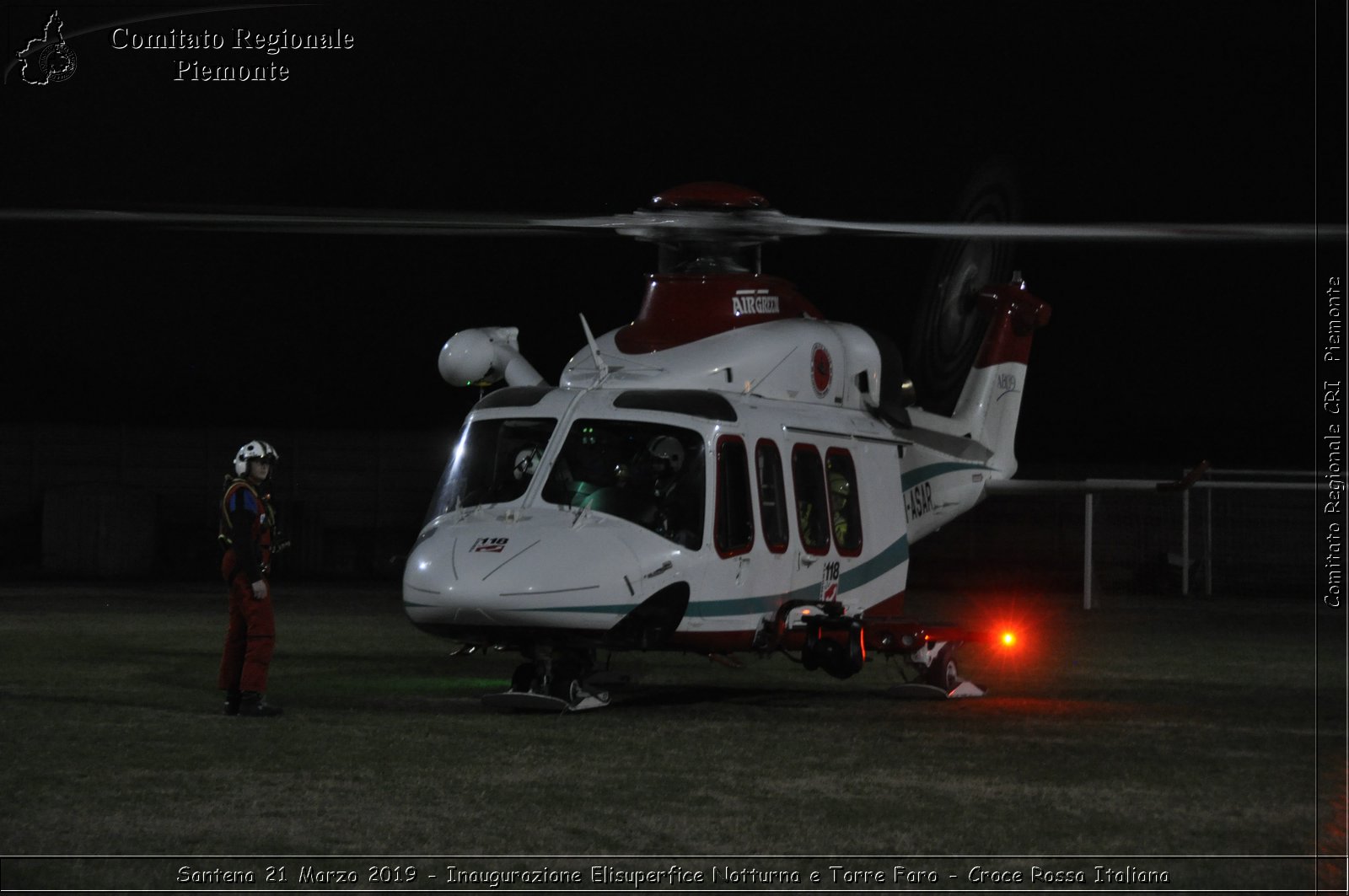 Santena 21 Marzo 2019 - Inaugurazione Elisuperfice Notturna e Torre Faro - Croce Rossa Italiana - Comitato Regionale del Piemonte