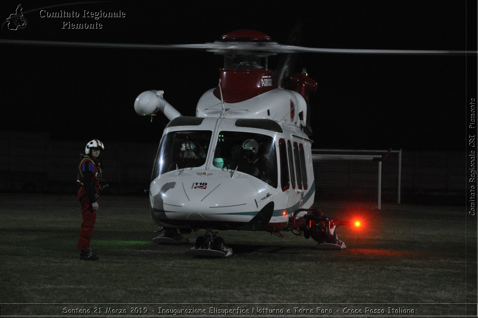 Santena 21 Marzo 2019 - Inaugurazione Elisuperfice Notturna e Torre Faro - Croce Rossa Italiana - Comitato Regionale del Piemonte