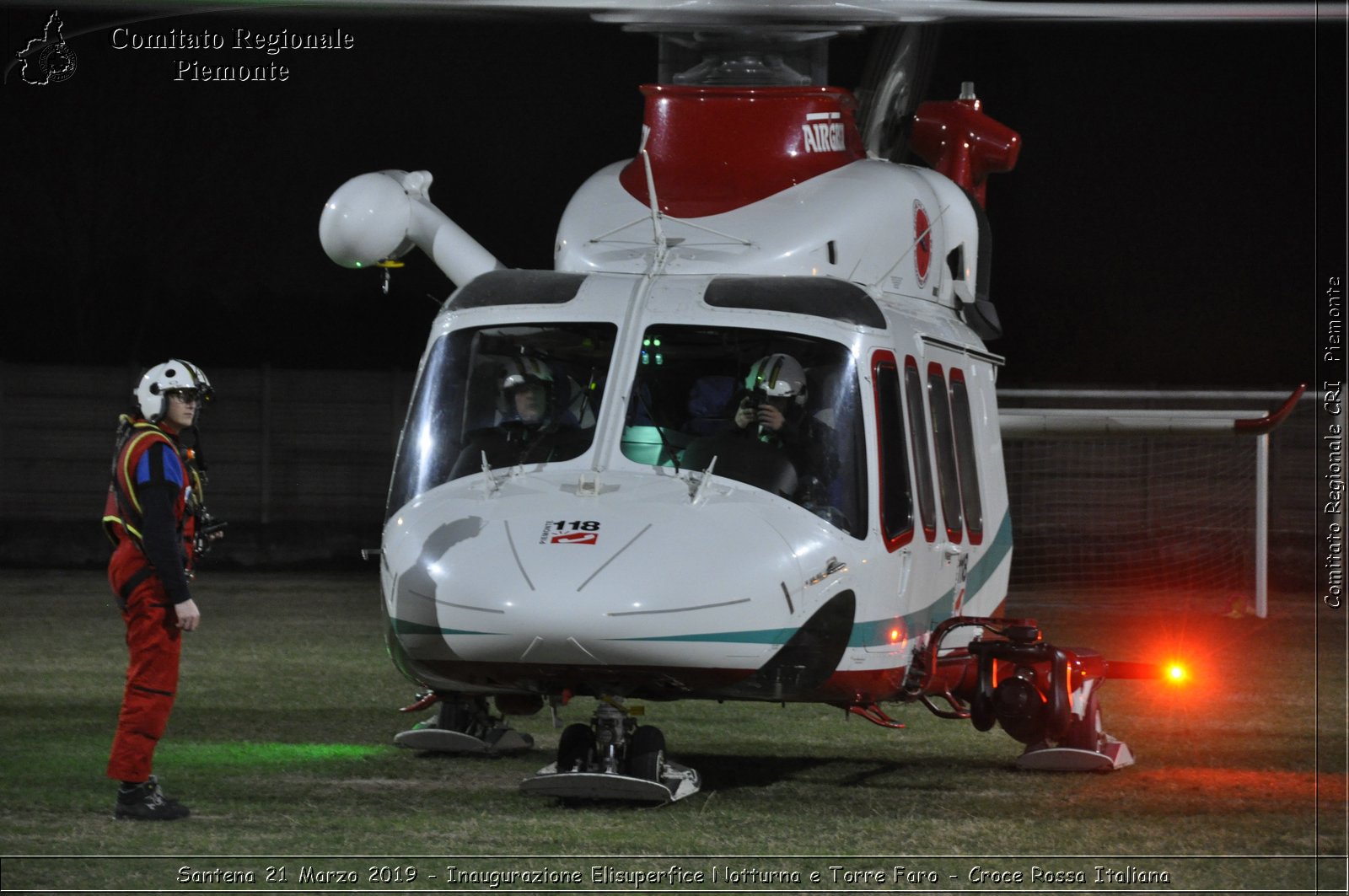 Santena 21 Marzo 2019 - Inaugurazione Elisuperfice Notturna e Torre Faro - Croce Rossa Italiana - Comitato Regionale del Piemonte