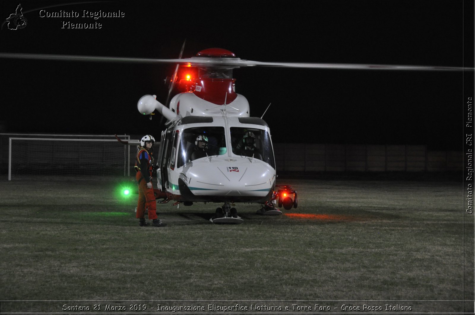 Santena 21 Marzo 2019 - Inaugurazione Elisuperfice Notturna e Torre Faro - Croce Rossa Italiana - Comitato Regionale del Piemonte