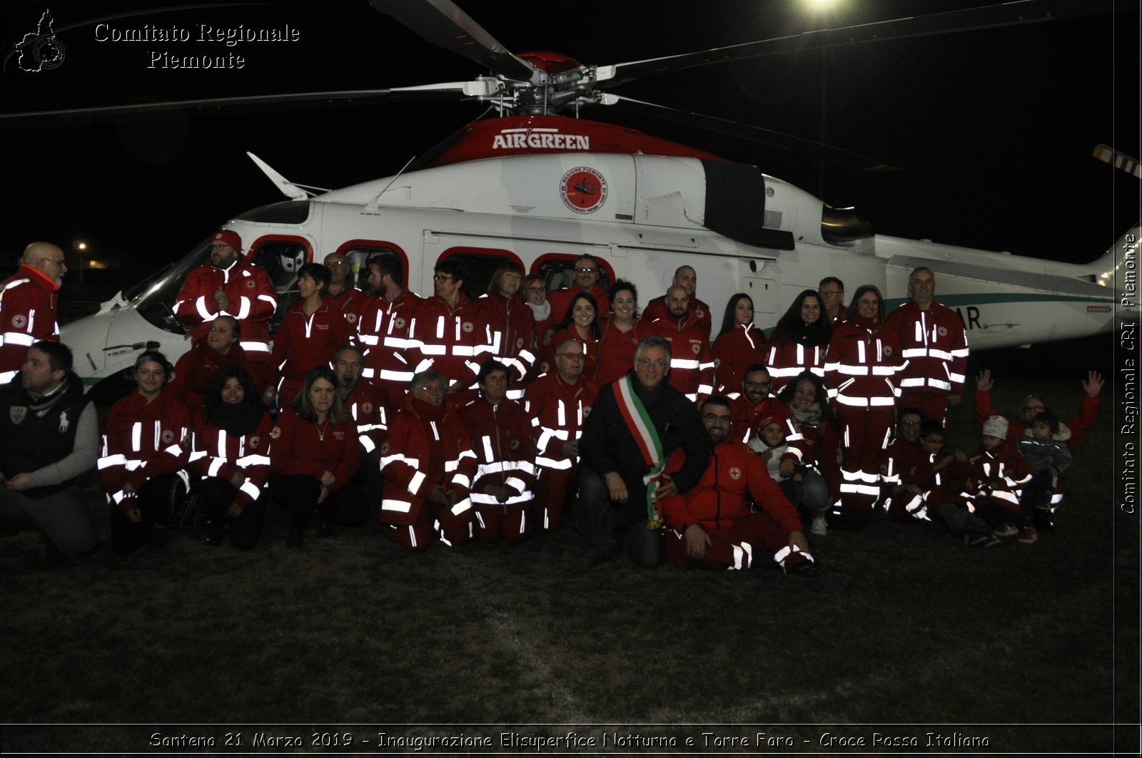 Santena 21 Marzo 2019 - Inaugurazione Elisuperfice Notturna e Torre Faro - Croce Rossa Italiana - Comitato Regionale del Piemonte