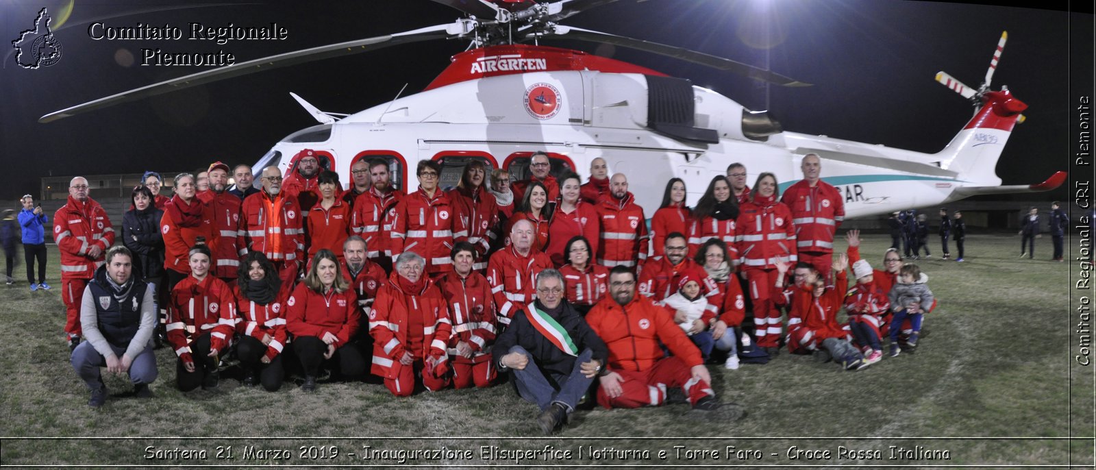 Santena 21 Marzo 2019 - Inaugurazione Elisuperfice Notturna e Torre Faro - Croce Rossa Italiana - Comitato Regionale del Piemonte