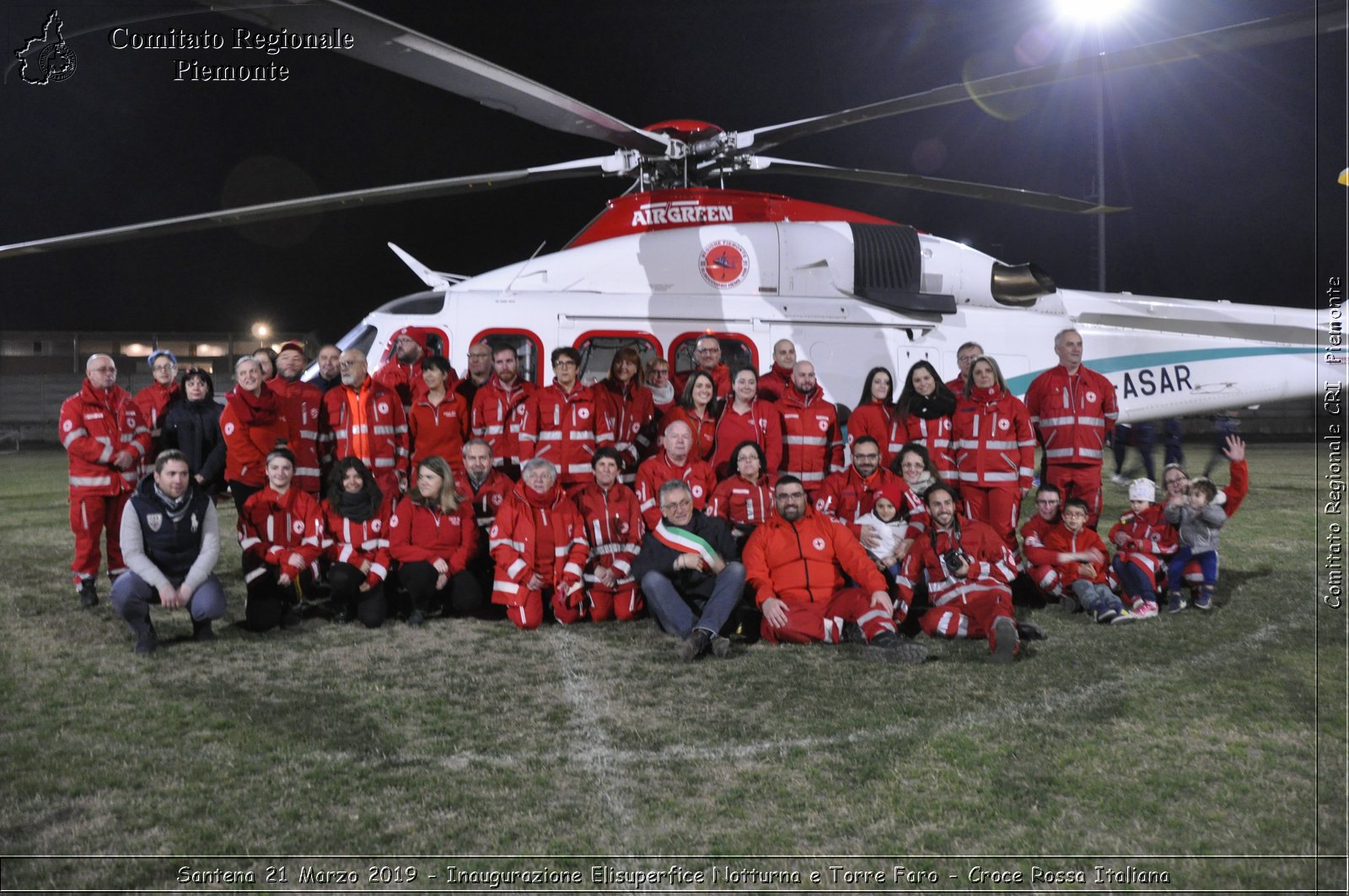 Santena 21 Marzo 2019 - Inaugurazione Elisuperfice Notturna e Torre Faro - Croce Rossa Italiana - Comitato Regionale del Piemonte